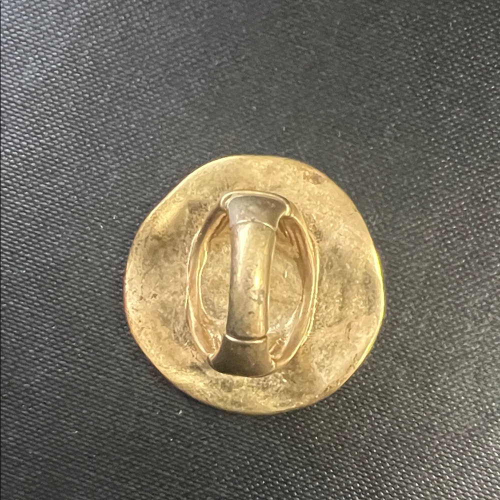 Gold Textured Statement Ring - image 4